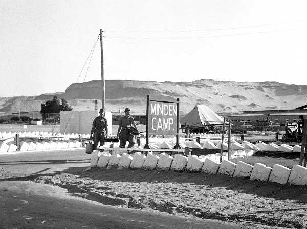  1LF  1951  Moascar Minden Camp Ismalia  Camp Entranceand Guard House838